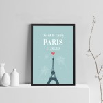 Personalised Paris Framed Print Holiday Reveal Keepsake