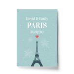 Personalised Paris Print Holiday Reveal Gift Keepsake