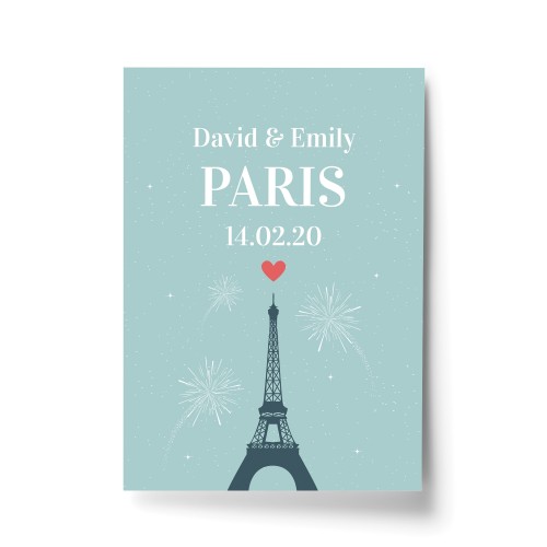 Personalised Paris Print Holiday Reveal Gift Keepsake