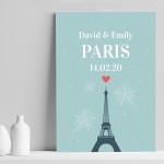 Personalised Paris Print Holiday Reveal Gift Keepsake