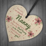 Special Gift For Nanny Wood Heart Nan Birthday Gift Grandparent 