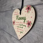 Special Gift For Nanny Wood Heart Nan Birthday Gift Grandparent 