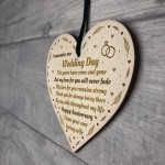 Anniversary Gift For Husband Wood Heart Anniversary Card For Him