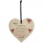 Special Gift For Nan Wooden Heart Nan Birthday Gift Grandparent 