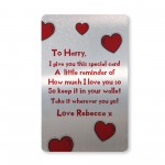 Personalised Metal Wallet Card For Wallet Valentines Day Gifts