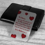 Personalised Metal Wallet Card For Wallet Valentines Day Gifts