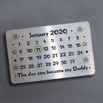 Personalised New Daddy Dad Gift METAL Insert Card For Wallet