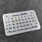 Personalised New Daddy Dad Gift METAL Insert Card For Wallet