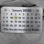 Personalised New Daddy Dad Gift METAL Insert Card For Wallet