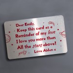 Novelty Personalised Metal Wallet Card For Valentines Day Gift