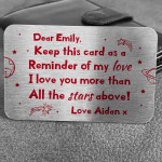 Novelty Personalised Metal Wallet Card For Valentines Day Gift