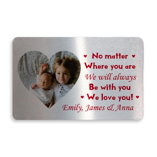 Special Mum Dad Gift Metal Wallet Insert Mothers Day Fathers Day