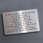 Novelty Valentines Day Gift For Boyfriend Metal Wallet Insert