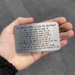 Novelty Valentines Day Gift For Boyfriend Metal Wallet Insert