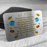 Novelty Husband Wife Anniversary Valentines Gift Metal Insert