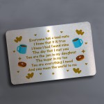 Novelty Husband Wife Anniversary Valentines Gift Metal Insert