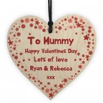 Valentines Day Gift For Mummy Wood Heart Personalised Gift