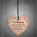 Valentines Day Gift For Mummy Wood Heart Personalised Gift