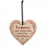 Valentines Day Gift For Mummy Wood Heart Personalised Gift