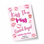 HEN PARTY GAME - Kiss The Miss Goodbye PERSONALISED Do Gift Keep