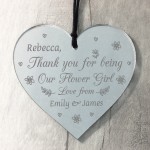 Thank You Gift For Flower Girl Heart Wedding Gift Personalised