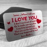 Personalised Wallet Insert Valentines Anniversary Gift