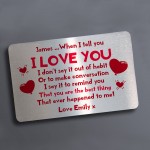 Personalised Wallet Insert Valentines Anniversary Gift