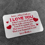 Personalised Wallet Insert Valentines Anniversary Gift