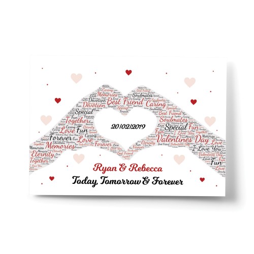 Personalised Valentines Day Print Gift For Boyfriend Girlfriend 