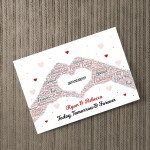 Personalised Valentines Day Print Gift For Boyfriend Girlfriend 