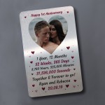 Special 1st Anniversary Gift Husband Wife Personalised Insert