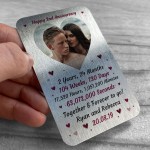 Special 2nd Anniversary Gift Husband Wife Personalised Insert