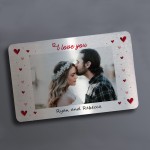 Personalised Love Gift Wallet Insert Valentines Anniversary Gift