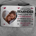 Novelty Valentines Personalised Gift Metal Wallet Card Gift