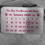 Personalised Gift For Mum Calender Wallet Insert Mothers Day