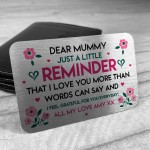 Personalised Mothers Day Gift For Mummy Mum Gift Metal Card