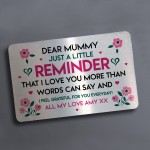 Personalised Mothers Day Gift For Mummy Mum Gift Metal Card