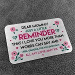 Personalised Mothers Day Gift For Mummy Mum Gift Metal Card