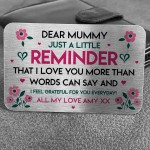 Personalised Mothers Day Gift For Mummy Mum Gift Metal Card