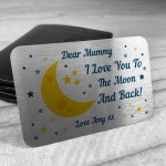 Personalised Gift For Mum Mummy Nan Nana Metal Wallet Insert