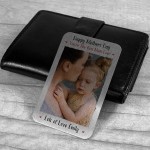 Mothers Day Gift For Mum PERSONALISED Metal Photo Card For Purse