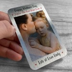 Mothers Day Gift For Mum PERSONALISED Metal Photo Card For Purse