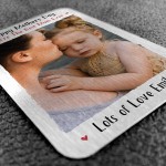 Mothers Day Gift For Mum PERSONALISED Metal Photo Card For Purse