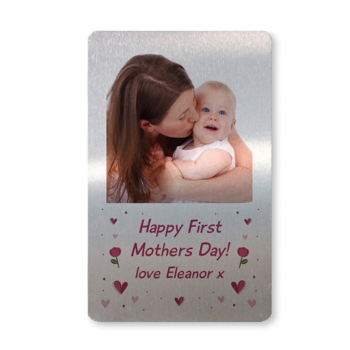 Personalised Mothers Day Gifts Novelty Metal Wallet Photo Card