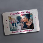 Novelty Mothers Day Gifts Personalised Metal Photo Card Gift