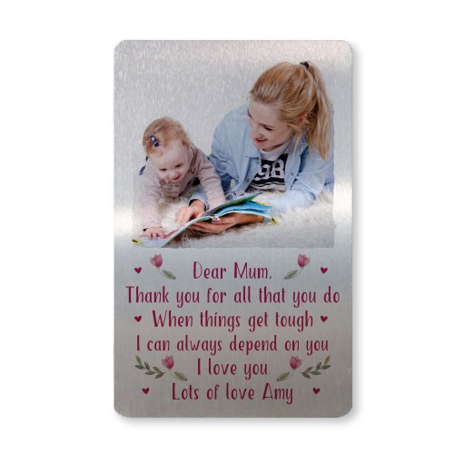 Personalised Photo Gift For Mum Novelty Mothers Day Gift Metal