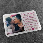 Mothers Day Gift Personalised Metal Photo Card Mum Gift Keepsake