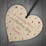 Lovely Mum Mothers Day Gift Wooden Heart Personalised Gift