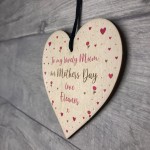 Lovely Mum Mothers Day Gift Wooden Heart Personalised Gift