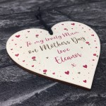 Lovely Mum Mothers Day Gift Wooden Heart Personalised Gift